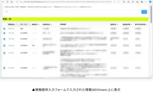 顧客やステータスなどの確認情報(kViewer)