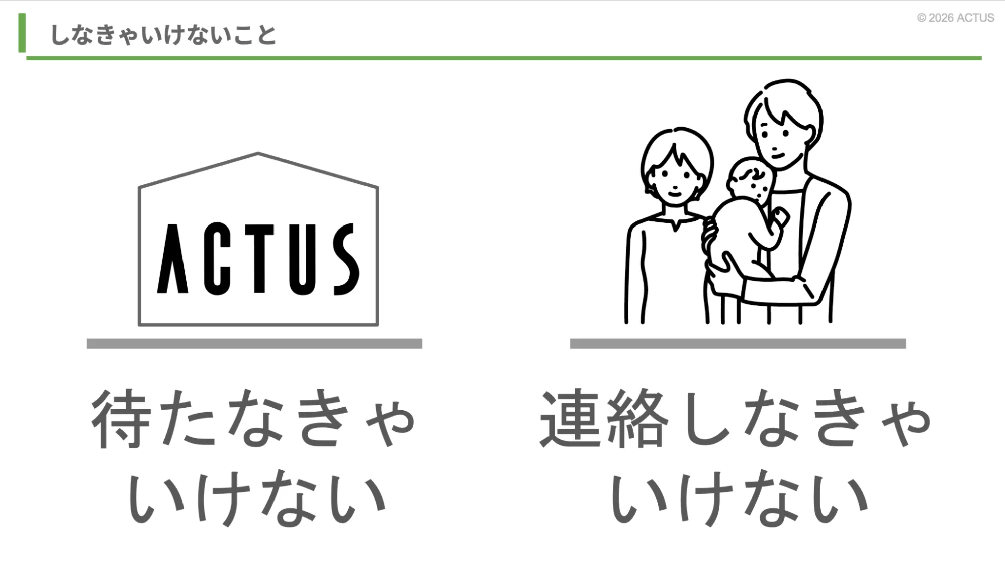 しなきゃいけないこと
