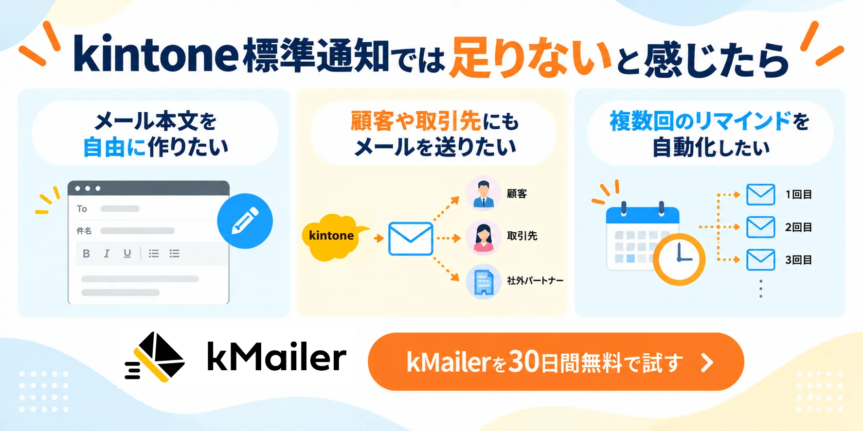 kintoneでメール送信するならkMailer